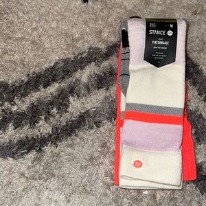 ❄️ Stance | PERFORMANCE 2-Pack Kids Snow mid cushion socks, Size M